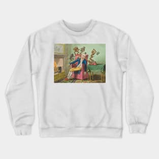 The Headache by George Cruikshank Crewneck Sweatshirt